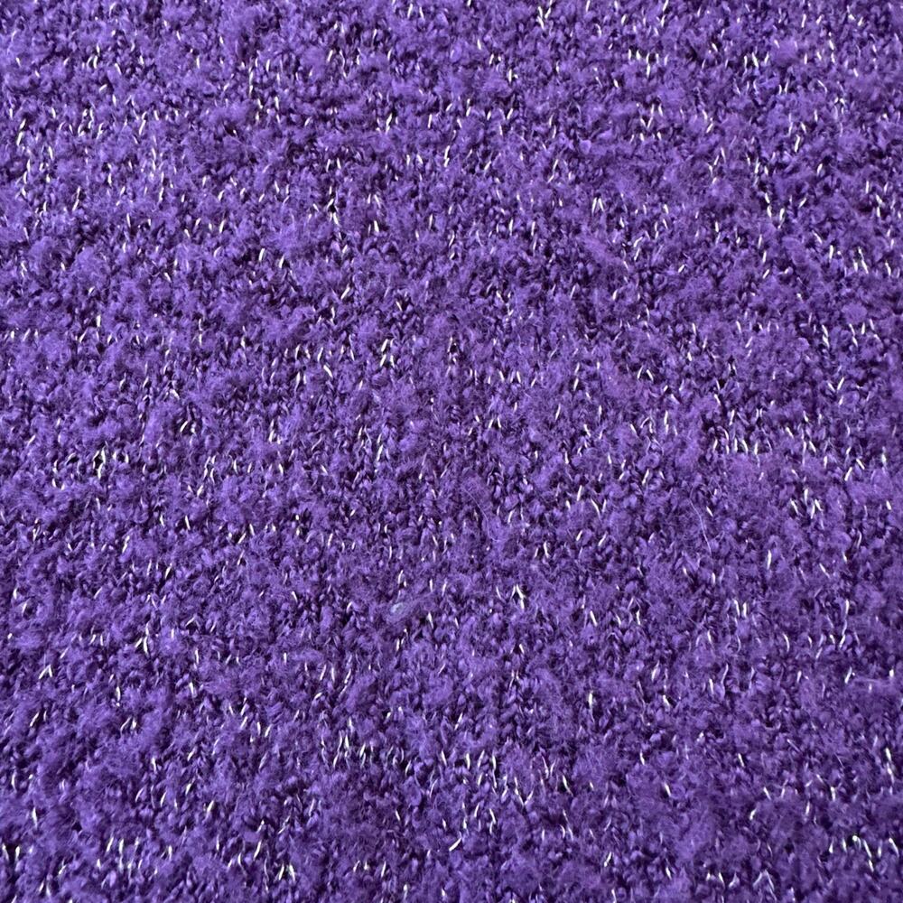 Croft And Barrow Women's Size Large Purple Sparkly Long Sleeve Sweater - Picture 2 of 8